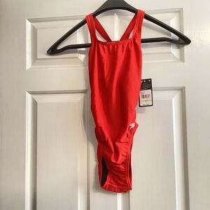 Speedo Team Red One Piece Swimsuit NWT Size 20